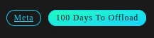 Image of the dark version of the Meta and 100 Days to Offload tags associated with this blog post