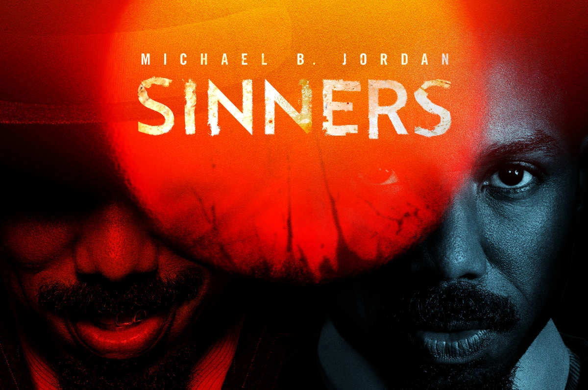 Movie poster for Sinners starring Michael B. Jordan
