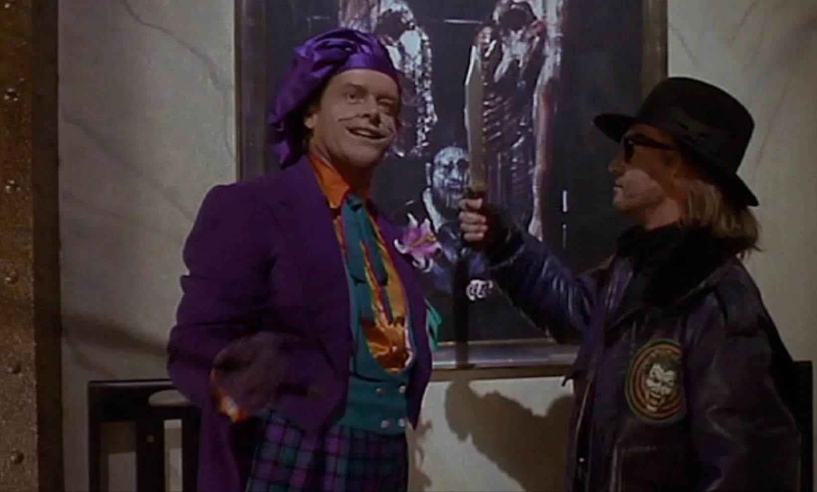 Joker in front of Figure with Meat by Francis Bacon